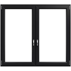 Zeiflügeliges Kunststofffenster Fenster in Anthrazit
