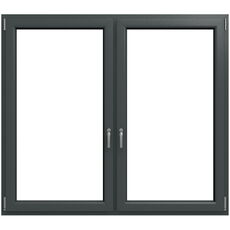 2-delig kozijn in eisenglimmer grijs