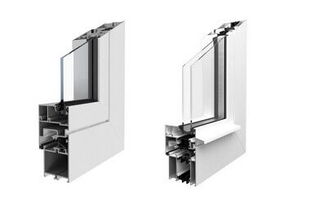 Aluminium kozijnprofielen MB in wit