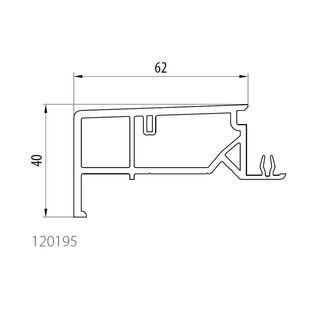 Aluplast 120195 - Zarge - 40mm - 62mm