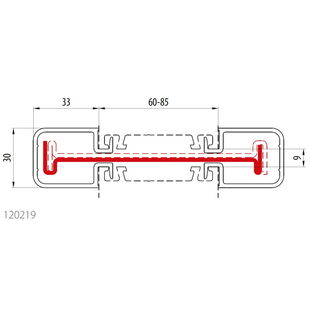 Aluplast 120219 - Statikkopplung - 9mm
