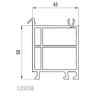 Aluplast 120238 - Fensterbankanschluss - 50mm