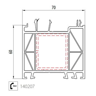 Aluplast 140207 - Rahmenverbreiterung - 60mm