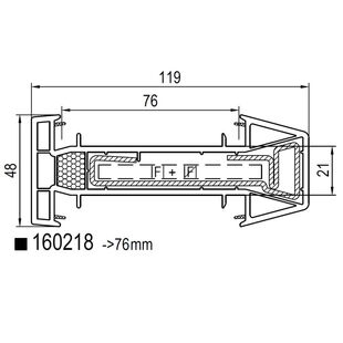 Aluplast 160218 - Statikkopplung - 21mm