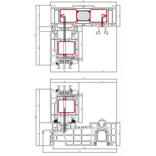 Aluplast HST 85 Flügel Fest - Vertikal