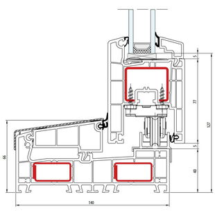 Aluplast Smart-Slide Flügel mit Laufwagen - Vertikal