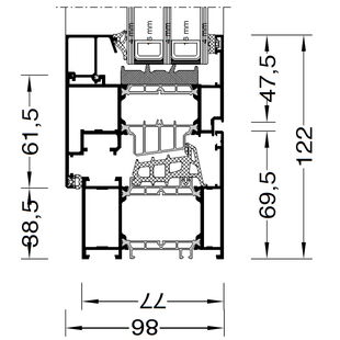 Aluminiumfenster Profil MB-86