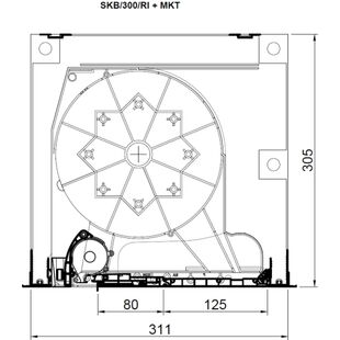 Rollladenkasten SKB mit Insektenschutz Kastenhöhe 300mm RI