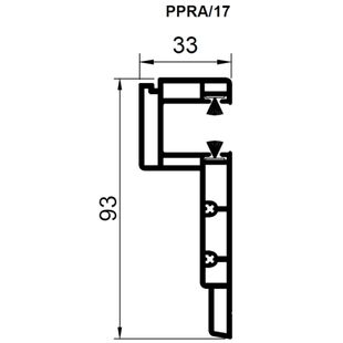 Aufsatzrollladen Führungsschiene PPRA 17mm