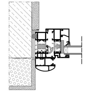 Vorbaurollladen SKO-P Einbaubeispiel 1 Führungsschiene