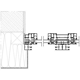 Vorbaurollladen SP-E MKT Einbaubeispiel 2 Führungsschiene zweiseitig