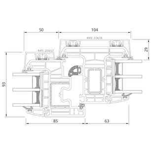 Iglo Energy Alucover - 70013 70021 Pfosten 104mm Fenster Fest
