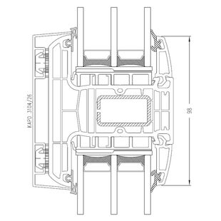 Iglo Energy Alucover - 70021 Pfosten 104mm