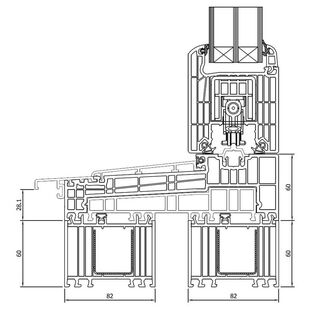 Drutex Iglo HS Tür 60mm Rahmenverbreiterung Schwelle Detail