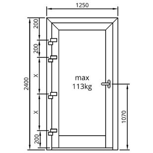 Drutex MB-86SI Türband 2flg 4 Stück 1250x2400 Details