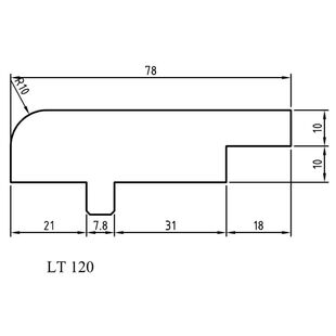 Drutex Aufsatzrollladen Traverse holz LT 120