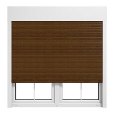 Aufsatzrollladen mit Nussbaum Rollladenpanzer