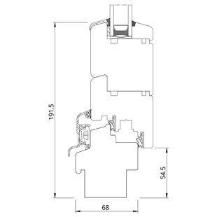 Drutex Softline 68 Balkontür mit Blendrahmen