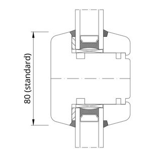 Drutex Softline 68 Pfosten Glasteilende Kämpfer-Sprosse 80mm