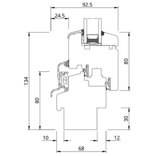 Drutex Softline 68 Fenster mit Wetterschenkel