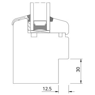 Drutex Softline 68 Festverglasung mit Innenfalz