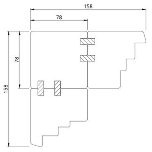 Drutex Softline 78 Eckkopplung 90° Rahmen PP78090 (PP090)