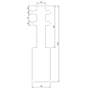 Drutex Softline 88 Statische Kopplung Pfosten PS 88038 (PS038)