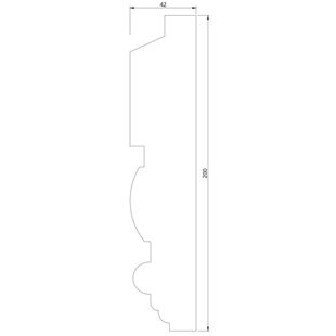 Drutex Zierprofil Kopfstück Holz