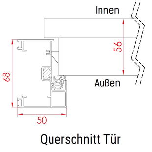 FM Nebeneingangstür ATU 56 - Rahmen Detailzeichnung