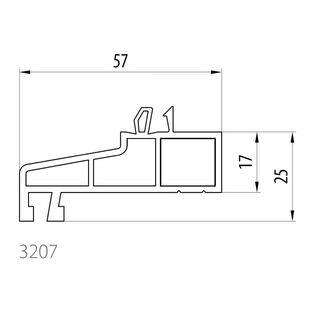 Gealan 3207 - Fensterbank aussen 57mm