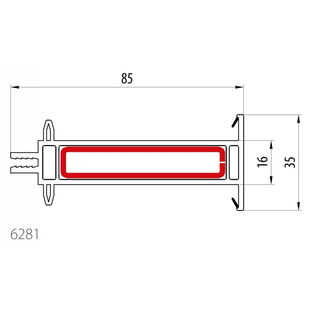 Gealan 6281 - Statikkopplung 16mm