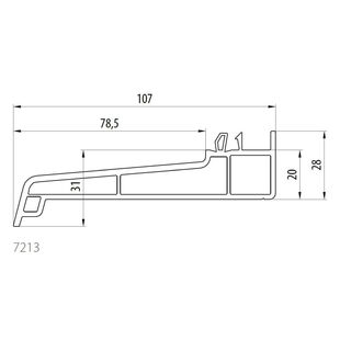 Gealan 7213 - Fensterbank aussen 107mm
