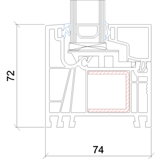 Gealan Linear - 122mm 7072