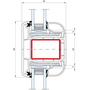 Gealan S 8000 - Pfosten 94mm - 8040