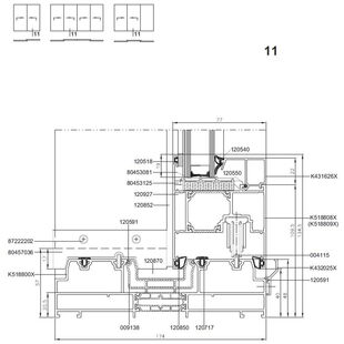 Aluprof MB-77 HS Tür Schwelle mit zwei Schiebeflügeln