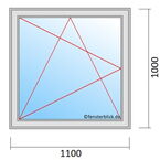 Venstermaat 1100x1000mm