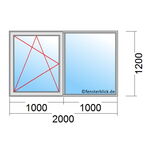 Venstermaat 2000x1200mm