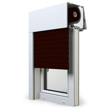 Exte Elite XT Aufsatzrollladen in 26 Mahagoni