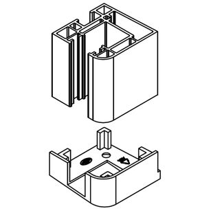 Aufsatzrollladen Führungsschiene NRR-020 mit Blende