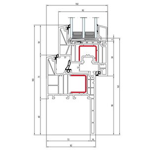 Salamander bluEvolution 82 Renovation Fenster Classic-Line Flosse 60mm - HO9100 - HO8521