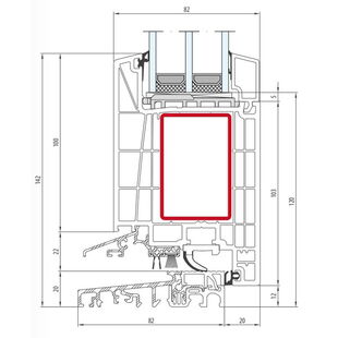 Salamander bluEvolution 82 Türschwelle 20mm innen öffnend Classic-Line - HO8550t