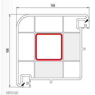 Salamander NP0100 Eckkopplung 90 Grad