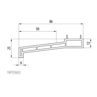 Salamander NP0960 Fensterbank aussen 86mm