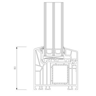 Schüco Livling 82 MD Festverglasung - 80mm 9412
