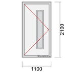 Haustürmaß 1100x2100mm