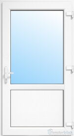 Kunststoff Nebeneingangstür Guben in weiß