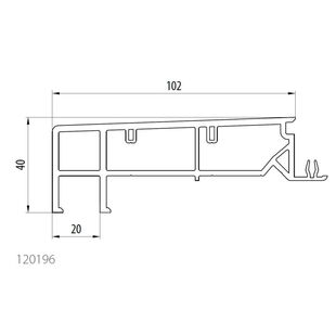 Aluplast 120196 - Zarge - 40mm - 102mm