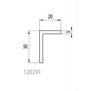 Aluplast 120291 - Hoekprofiel - 30x20mm