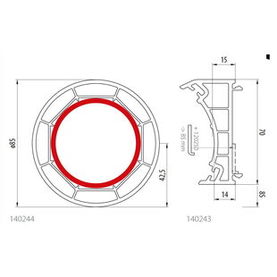 Aluplast 140243 -140244 - Eckkopplung - variabel