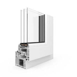 Kunststof kozijn Aluplast IDEAL 8000 Round-Line - Binnenaanzicht